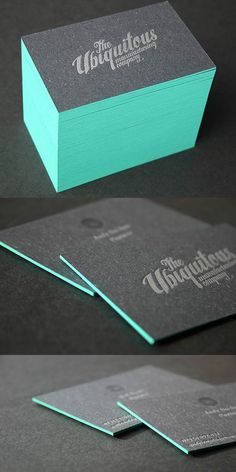 the business card is designed to look like it has been folded in two different colors