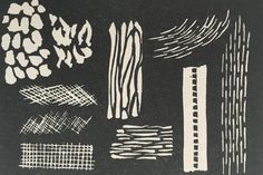 a black and white drawing of lines, squares, and strips