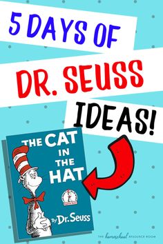 the cat in the hat is reading five days of dr seuss's ideas