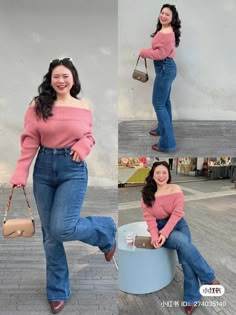 Cute Outfits Chubby Girl, Curvy Mid Size Outfits, Ootd Mid Size, Casual Outfits Chubby, Chubby Girl Posing Ideas, Cute Chubby Girl Outfits, Outfit Midsize Girl, Midsized Girls Outfits, Outfits For Chubby Body Type