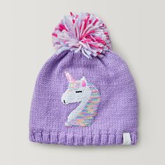 A sweet hat for the winter weather. Texting Tips, Chunky Knit Beanie, Unicorn Life, Eyelash Yarn, Unicorn Colors, Baskin Robbins, Embroidery Gifts, Knitted Beanie, Plush Fabric