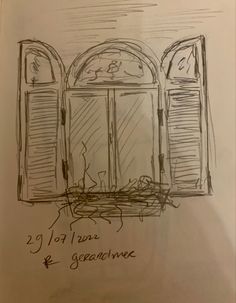 a drawing of an open window with the words, you've gone somewhere