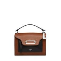 Sac porté croisé clic de lancel bois/noir femme - lancel The Double, Retro Chic, A Bag, Front Pocket, Crossbody Bag, Twist