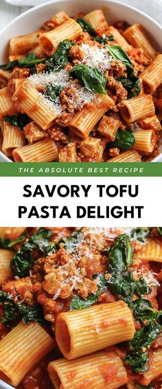 Image for Savory Tofu Pasta Delight Easy Tofu, Tofu Pasta, Best Tofu, Tofu Recipes Vegan, Tofu Dishes, Bean Curd, Gluten Free Pasta, Vegan Pasta, Food Vegan