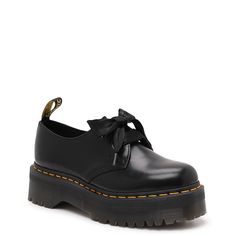 Dr. Martens-Holly Platform Oxford Add some edge to tailored looks with the Holly platform oxford from Dr. Martens. This lace-up features thick satin laces and a chunky platform for eye-catching appeal. Ribbon Shoe Laces Dr Martens, Holly Platform Oxford Outfits, Holly Doc Martens, Oxford Platform Shoes Outfit, 2024 Womens Fashion, Dr Martens Holly Platform, Platform Oxfords Outfit, Outfits With Oxford Shoes, Dock Martens