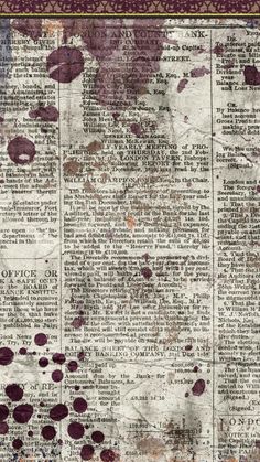 an old newspaper with lots of writing on it