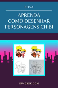 an image of the back cover of a book with text that reads, aprenda como desenharr personagens chibi