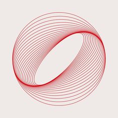 an abstract red circle on a white background