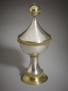 The Lacock Cup. Plain and gilded silver, England, 15th century.The Lacock Cup. Formed of nearly 1kg of silver, this drinking cup topped with a sweeping lid was made in England in the mid-15th century and is a rare example of pre-Reformation secular silver. The survival rate for this type of object is extremely low. Fewer than 300 pieces of English silver have survived from before 1520. Why this low rate of survival? As tastes changed, the silver was melted down and refashioned. Spinning Silver, Nottingham Castle, Communion Cups, Late Middle Ages, Richard Iii, The British Museum, The Tudors, Cup A, Medieval Art