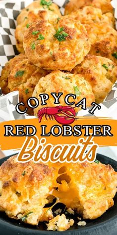 red lobster biscuits with text overlay