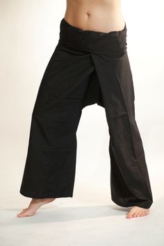 #Black Extra Long #Fisherman Pants - by #Bindidesigns $40 Bindi Designs, Cotton Ball Lights, Sweat Joggers, Pants Cotton, Compression Pants, Ball Lights, Cotton Ball