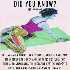 a poster with an image of a woman doing push ups on a mat and the caption says did you know?