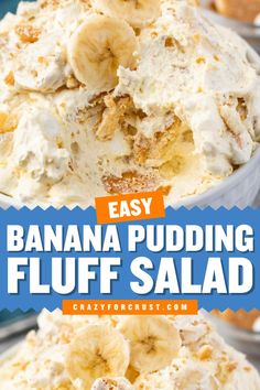 Fluffy, creamy, and irresistible! This Banana Pudding Fluff Salad is everything you love about banana pudding in a fun, no-bake form. With instant vanilla mix and Nila wafers, it’s the ultimate no bake sweet treat and one of the best dessert recipes! Banana Pudding Fluff, Pudding Fluff, Keto Pudding, Easy Banana Pudding, Fluff Salad, Dessert Halloween, Banana Pudding Recipe, Avocado Pudding, Fluff Recipe