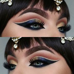 40 Likes, 3 Comments - Lada Aliyeva (@tobebeautyface) on Instagram: “CLEOPATRA EYES ✨Jewelry from @siyajewels Products Used: @anastasiabeverlyhills dipbrow in dark…” Egyptian Halloween, Eyes Jewelry, Arabic Makeup, Apply Makeup, Dipbrow, Fantasy Makeup