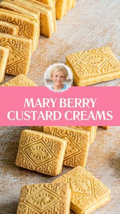 Mary Berry Custard Creams Cream Patisserie Recipe, Savory Egg Custard, Custard Cream Biscuits, Egg Custard With Almond Milk, British Pastries, Bird's Custard Powder Recipes, British Biscuit Recipes, Birds Custard, Custard Cream Recipe