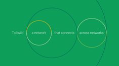 two circles with the words to build and a network that connects