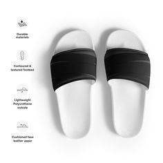 This pair of Black H Stripes BeSculpt Men's Slides gives you comfort and style while walking anywhere, whether it's at the airport, around the block, to the beach, or to the pool. A pair of these will keep you comfy throughout your day thanks to the cushioned upper strap and the textured footbed. A pair of these will keep you comfy throughout your day thanks to the cushioned upper strap and the textured footbed. View photos closely to see distinct characteristics of the images to help make your Black Fade-resistant Open Toe Slides, Waterproof Casual Flip Flops For Outdoor, Black Slip-resistant Flip Flops For Vacation, Slip-resistant Black Flip Flops For Vacation, Sporty Waterproof Slides For Beach, Waterproof Sporty Slides For Beach, Fade-resistant Black Slides, Casual Summer Slides Fade-resistant, Casual Waterproof Summer Flip Flops