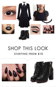 "Wednesday Addams Halloween costume" by hood-payne ❤ liked on Polyvore Halloween Braids, Addams Halloween Costume, Wednesday Addams Halloween, Addams Aesthetic, Awesome Costumes, Braids Tutorial, Friends Night, Holiday Pins, Braid Tutorial