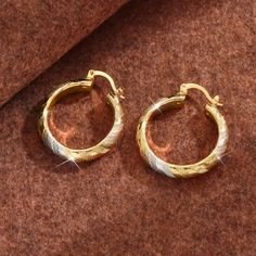 Brand New Women's Etched Gold & Silver Hoops Genuine 14k Gold Plated Sterling Silver 1.1" Size Retail Price $295 Buy With Confidence From A Trusted Seller With A 99%+ Feedback Rating! A0313 (Id-1212-) Silver Small Hoop Earrings With Plating, Hallmarked Small Hoop Earrings, New Jewelry, Silver Hoops, Gold Plated Sterling Silver, Silver Gold, Gold Plate, Jewelry Earrings, Hoop Earrings