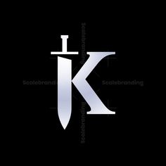 the letter k is made up of two letters and has a knife in it's center