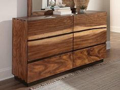 Winslow Smokey Walnut & Coffee Bean Drawer Dresser - Ornate Home Dovetail Joinery, Ornate Furniture, Space Organizer, Coaster Design, Walnut Veneer, Jewelry Tray, Drawer Dresser, Wood Patterns, Coffee Bean