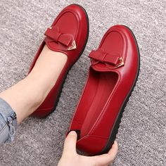 Shipping: Worldwide Express Shipping AvailableDelivery time: 7-15Days Fast ShippingReturns: Fast refund, 100% Money Back Guarantee.Brand Name: POFULOVEFlats Type: LoafersUpper Material: PUToe Shape: Round ToeOrigin: Mainland ChinaSeason: Spring/AutumnOccasion: CasualClosure Type: Slip-OnItem Type: FlatsFashion Element: Butterfly-knotDepartment Name: AdultStyle: Office LadyOutsole Material: RubberInsole Material: PUPattern Type: SolidModel Number: WBB312Fit: Fits true to size, take your normal si Casual Red Loafers With Round Toe, Fall Flats With Red Sole And Round Toe, Red Synthetic Flats, Red Synthetic Flats With Flat Heel, Red Casual Synthetic Flats, Casual Red Synthetic Flats, Red Round Toe Flats For Fall, Red Closed Toe Casual Loafers, Casual Red Loafers For Office