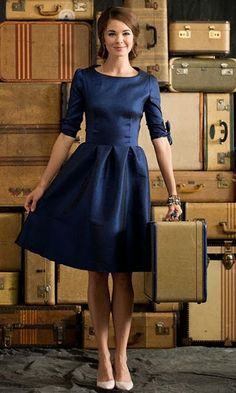 Mode Tips, Tea Length, Mode Vintage, Suitcases, Looks Style, Mode Inspiration, Modest Dresses, Modest Outfits