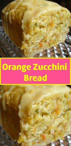 an orange zucchini bread is cut in half