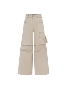 MO&Co. Women's Straight Leg Cargo Pants Elevate your casual style with our pants. Crafted from a comfy cotton blend, these pants offer a relaxed fit and wide legs that will pool effortlessly over your shoes. The folded details at the knee add a touch of industrial chic. Perfectly pairs with a fitted top for a laid-back yet trendy look. Features : - Relaxed fit, wide leg, full length- Knee pleated design, including belt- Multi cargo pockets and flap pocket at the back Code: MBD1PATT07The back len Spring Wide Leg Cargo Pants, Spring Full Length Wide Leg Pants With Cargo Pockets, Full Length Wide Leg Cargo Pants For Spring, Cotton Wide-leg Work Pants, Wide Leg Cargo Pants With Belt Loops, Fall Wide Leg Cargo Pants, Fall Wide Leg Pants With Cargo Pockets, Wide-leg Cargo Style Work Pants, Baggy Work Pants With Cargo Pockets For Spring