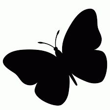 a black and white silhouette of a butterfly