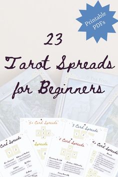 three tarot spreads for beginners with text overlay