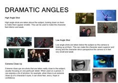 an article about dramatic angles with pictures and captions