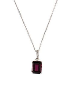 18K White GoldFeaturing 4.10 Carat Cut Cornered Rectangular Step Cut Garnet Step Cut, Effy Jewelry, Belt Shop, Men Earrings, Diamond Pendant Necklace, Designer Gifts, Chanel Shoes, Christian Louboutin Shoes, Vintage Brooches