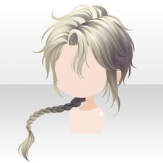 an anime character with grey hair and braids