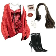 Fashion Jeans Outfit, Outfit Red, Red Fits, Teenager Outfits, Photoshoot Outfits