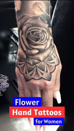 Flower Hand Tattoo Design Ideas for Women this Halloween Flower Hand Tattoo Design, Flower Hand Tattoo, Hand Tattoo Design, Inspired Tattoos, Hand Tattoos For Women, Halloween Style