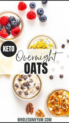 the keto overnight oats are ready to be eaten