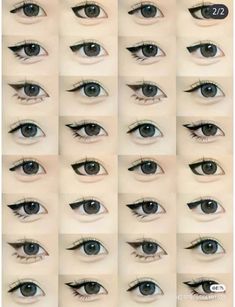 Asian Makeup Tutorials, Korean Makeup Tips, Bentuk Alis, Anime Eye Makeup, Mekap Mata, Gyaru Makeup, Makeup Tip, Simple Makeup Tips, Cute Eye Makeup