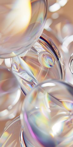 an image of soap bubbles in motion on a table top or countertop with water droplets all around them