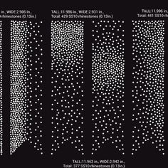 three different types of dots are shown in black and white