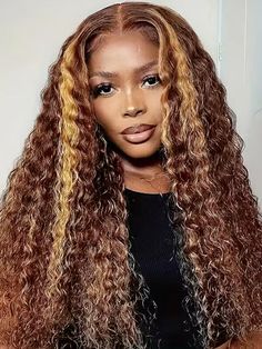 Hair Name: Wear Go Glueless Wigs Hair Style: Water Wave Hair Hair Length: 8-28inches Wig Weight: 200-320g/Wig (Depending on Length and Density) Color: Highlights #4/27 Density: 180% Cap Size: Medium, 22.5inch (Customize Size Service >) Lace Size: 6x4 Pre-cut Lace Quality: 100% Virgin Human Hair Wigs Last for More Than One Year Lace Top Swiss HD Lace Shipment: DHL, FedEx, or UPS 3-10 Business Days Highlight Deep Wave Wig, Wigs Highlights, Water Wave Hair, Highlights Ombre, Cute Box Braids, Color Highlights, Glueless Wigs, Cute Box Braids Hairstyles, Glueless Wig