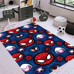 Spider Man Rug, Spider Man Pattern Rug, Kids Room Rug, Spider Man Area Rug, Movie Character Rug, Superhero Rug, Gift for Kids z36 WARNING: 1.3x2 ft // 40x60cm is our smallest measurement. Make sure you choose the correct size before ordering. Hello Dear Customers, * We can print any print you want on the rug. * It does not contain any substances harmful to health, you can use it safely and peacefully for your child and yourself. * Hypoallergenic, quality printed, lint-free, washable. * You can make a difference in your home with rugs designed according to your taste. * Since these rugs do not have hair growth or similar disadvantages, you will not have all the energy, do not worry. *Our product is produced with 3D digital printing technology. * When you want to wash it, we recommend that y Spider Man Toddler Room, Spider Man Room Ideas Kids, Spiderman Room Aesthetic, Spiderman Themed Bedroom, Spider Man Pattern, Spiderman Bedroom, Toddler Boy Room Decor, Rug Kids Room, Toddler Boys Room