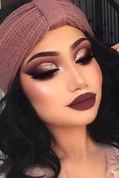 Trucco Glam, Trucco Smokey Eye, Xmas Makeup, Prom Makeup Looks, Cut Crease Makeup, Glitter Eye Makeup, Amazing Makeup, Hot Makeup