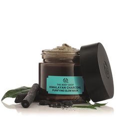 The Body Shop Himalayan Charcoal Purifying Glow Mask Sells Every 15 Seconds | Allure Sensitive Skin Body Wash, Body Shop Skincare, Vegan Face Mask, Skin Tightening Mask, Baking Soda Face, Weleda Skin Food, Laneige Water Sleeping Mask, Body Shop At Home, Charcoal Face Mask