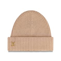 LOUIS VUITTON® - Lv Spark Beanie - Beige Louis Vuitton Sweatshirt, Slippers Outfit, Louis Vuitton Hat, Designer Beanies, Beige Hat, Brown Accessories, Louis Vuitton Cap, Wristwatch Fashion, Closet Accessories