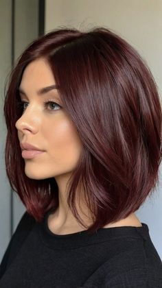 Best Fall Hair Colors for Hazel Eyes 🌟 Best Brunette Color To Hide Gray, Hair Colour For Grey Hair, Fall Hair For Hazel Eyes, Red Hair For Hazel Eyes, Deep Red Hair Color Short, Best Hair Color For Blue Green Eyes, Dark Auburn Bob Haircut, Red Undertone Brown Hair, Hair Color Ideas Hazel Eyes