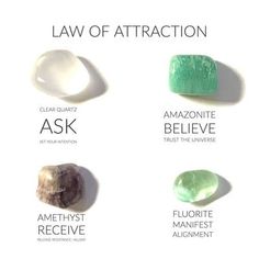 Trust The Universe, Ask Believe Receive, Crystal Healing Chart, Crystals For Manifestation, Crystal Guide, Crystals Healing Properties, Spiritual Crystals, Crystal Therapy, Meditation Crystals