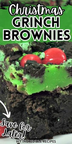 These decadent Grinch Whobilation brownies are anything but traditional! Thick chocolate mint Oreo brownies with an insanely luscious ganache frosting, are sure to be the talk of the party! These festive brownies are great for holiday gatherings or for Christmas movie-watching with your kids! Try these fun festive treats today!