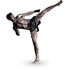 a man doing a handstand on one leg in front of a white background