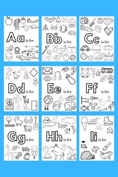 printable alphabet worksheets for kids to practice letter formation and matching letters with pictures